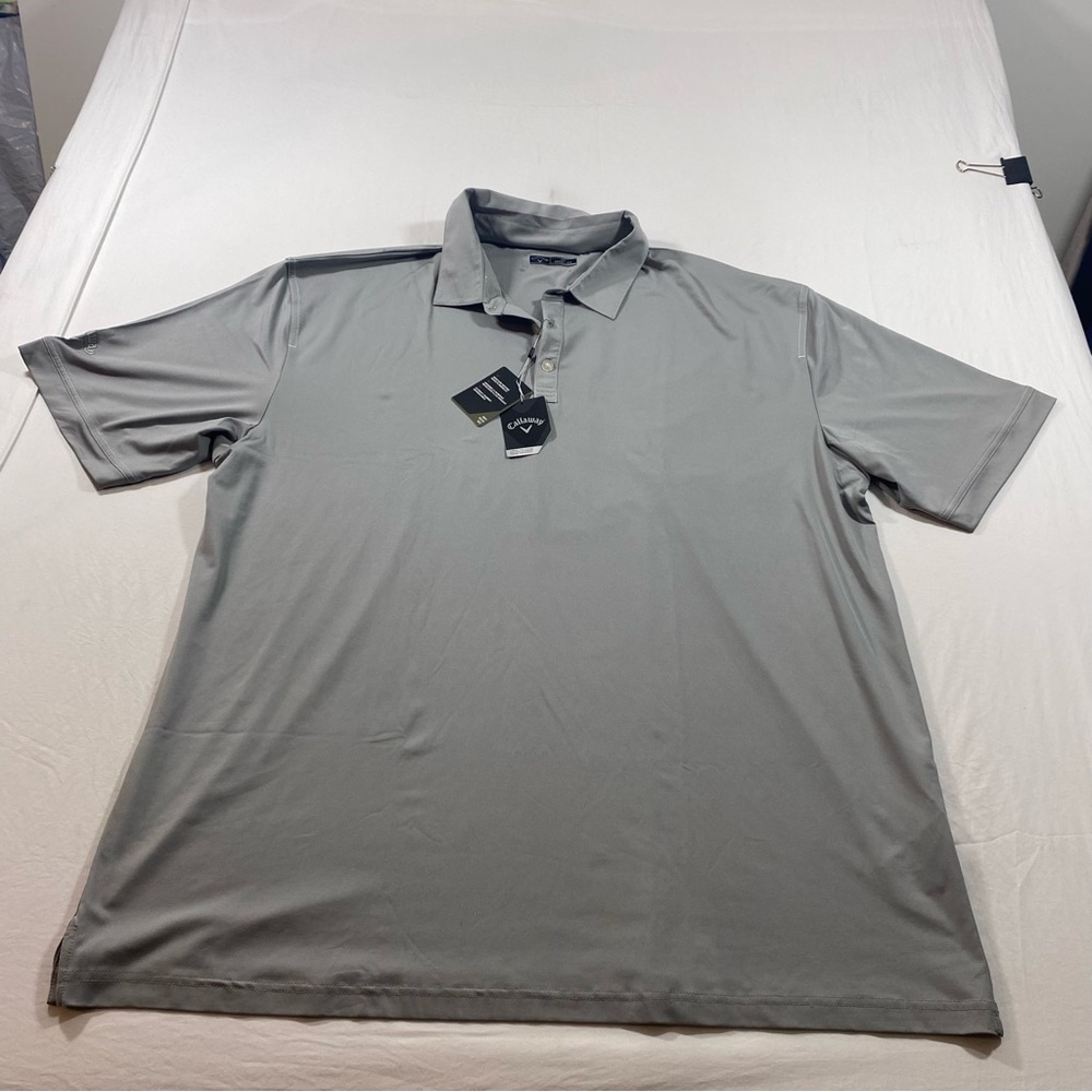 Callaway Polo Shirt mens 4XL Gray short Sleeve golf shirt NWT